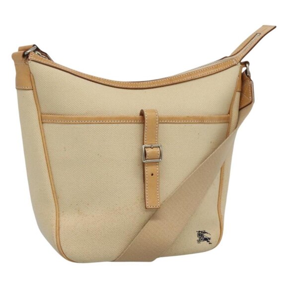 BURBERRY Blue Label Shoulder Bag Canvas Beige Auth ti2800 - Picture 1 of 16
